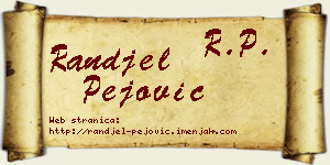 Ranđel Pejović vizit kartica